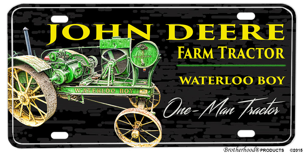 John Deere Waterloo Boy Farm Tractor Aluminum License ...