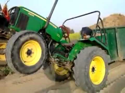 powerful tractor john deere 5204 - YouTube