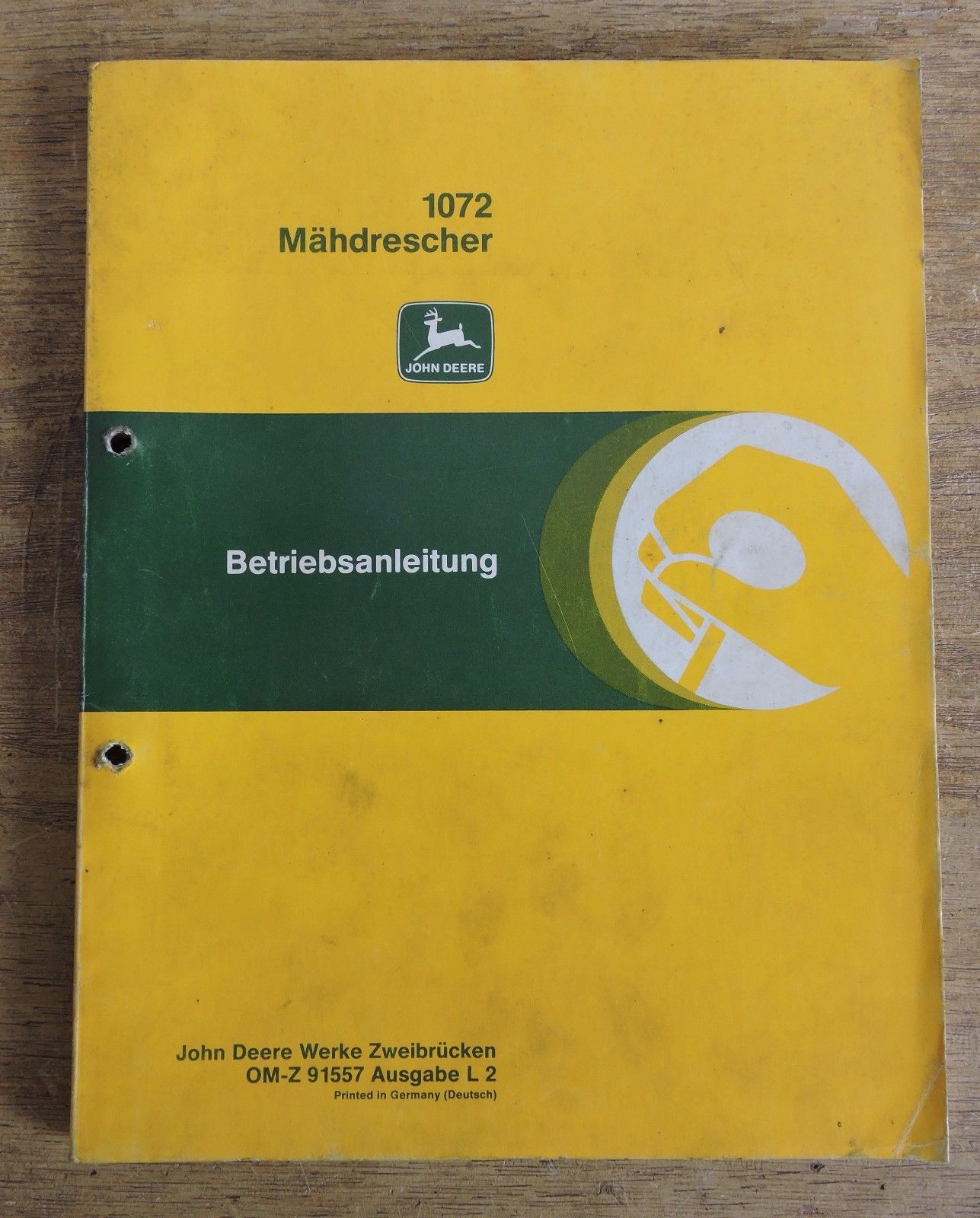 orig. Betriebsanleitung John Deere Mähdrescher 1072 • EUR 14,79 ...