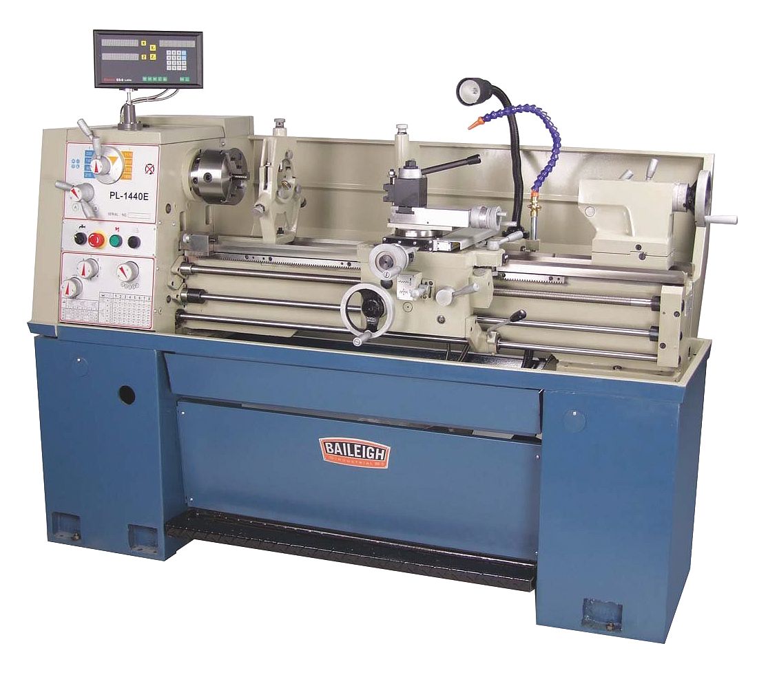 Baileigh Industrial Lathe,3HP,220V,1Phase Model: PL-1440E (Machining ...
