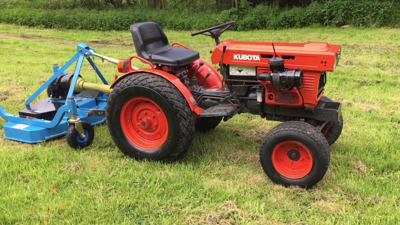 Kubota B5100 2WD Tractor with NEW Finishing mower FOR SALE - YouTube