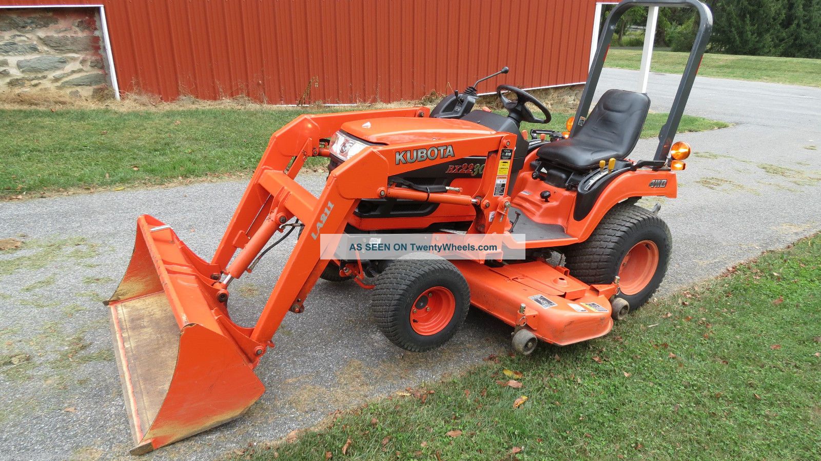2004 Kubota Bx2230 4x4 Compact Tractor W/ Loader Belly Mower Hydro 647 ...