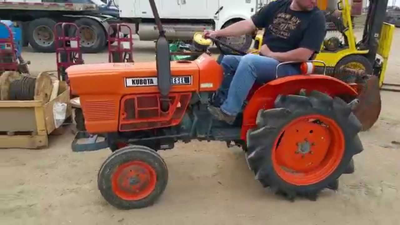 Lot 1174 Kubota L175 Tractor with Diesel - YouTube