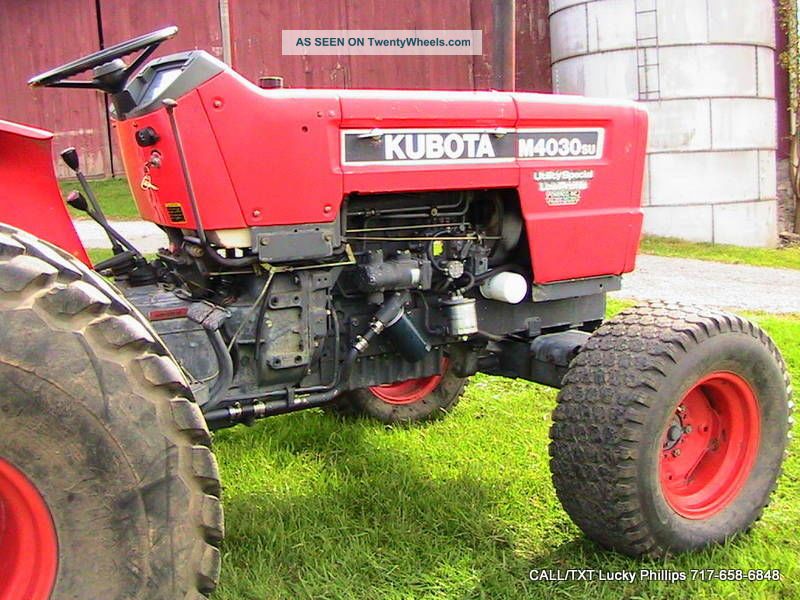Kubota M4030su M4030 Low Profile Tractor 2wd 48hp Rebuilt Motor ...