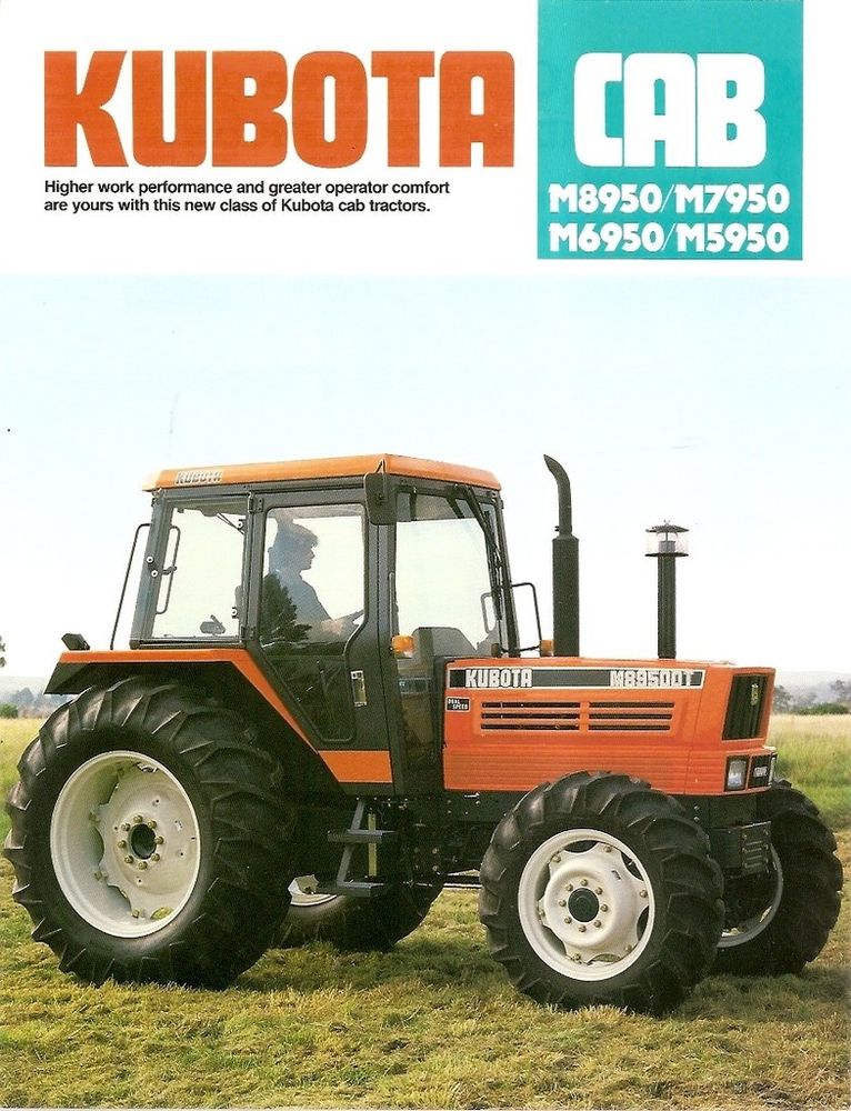 Farm Tractor Brochure - Kubota - M5950 M6950 M7950 M8950 CAB - 1989 ...
