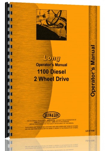 Long 1100 Tractor Operators Manual