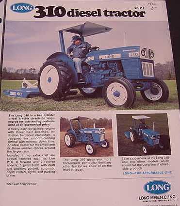 The Long 310 tractor was built in Romania by Universal (UTB) for Long ...