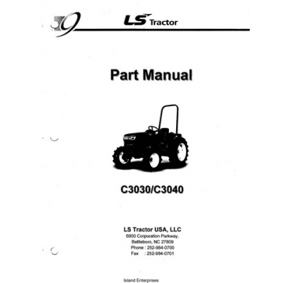 LS Tractor Series C3030/C3040 Part Manual $9.95