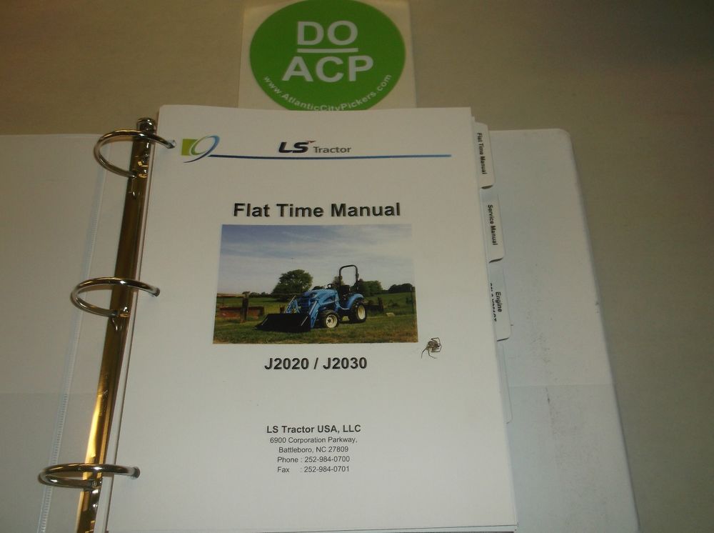 LS TRACTOR FLAT TIME/SERVICE MANUAL J-SERIES (J2020 / J2030) | eBay