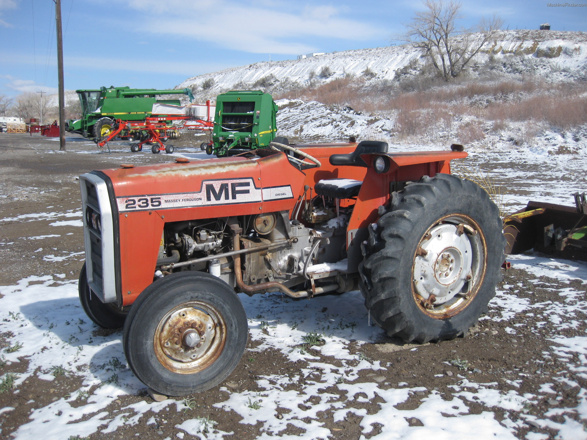 power massey ferguson 235 tractor with rake status on lot