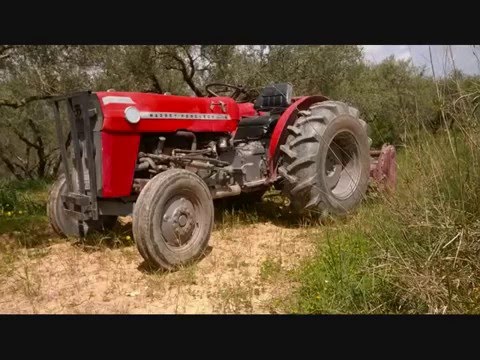 MASSEY FERGUSON 135 BEFORE AND AFTER POWER STEERING - YouTube