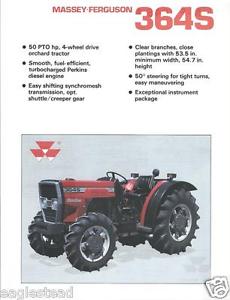 Farm Tractor Brochure - Massey Ferguson - MF 364S - 4WD - c1993 (F3452 ...