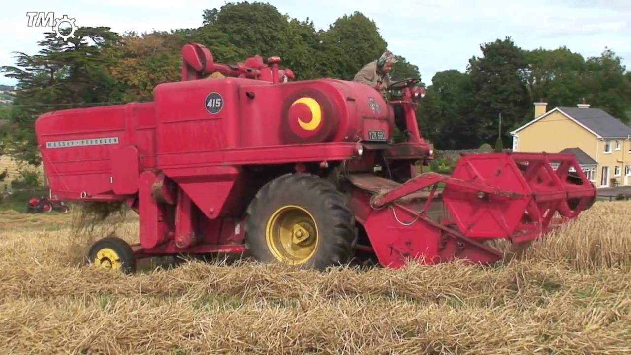 Massey Ferguson 415 Combine Harvester - YouTube