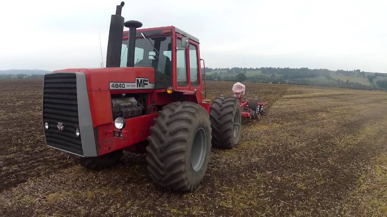 Massey Ferguson 4840 Tractor and Sumo Trio in HD Great sounding V8 ...