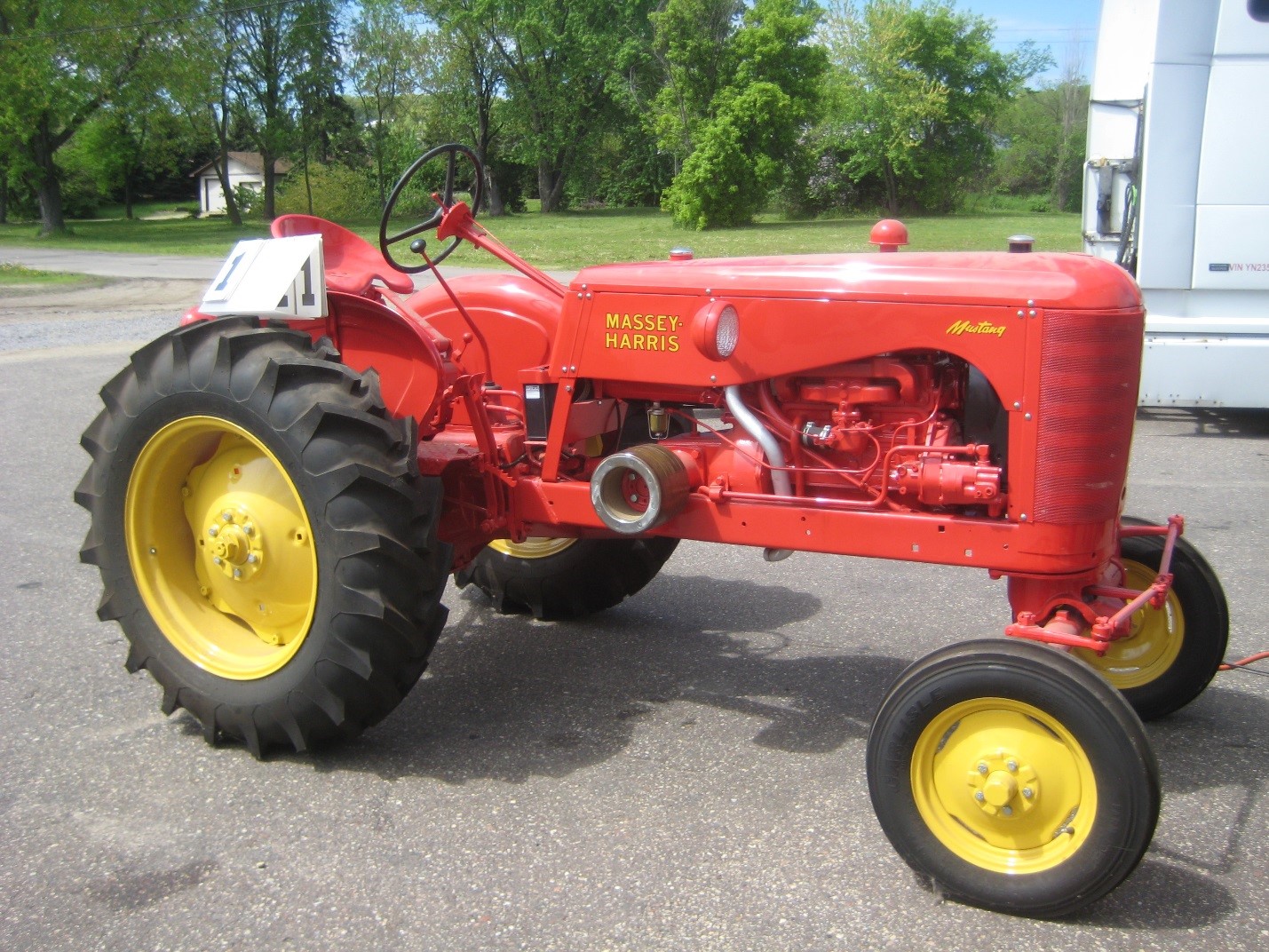 this gorgeous massey harris mustang tractor was completely restored ...