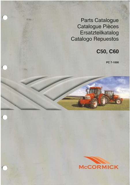 McCormick Tractor C50, C60 Parts Manual