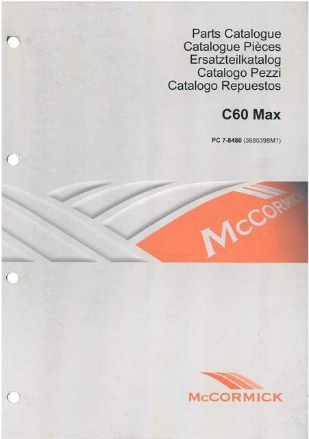 McCormick Tractor C60 Max Parts Manual