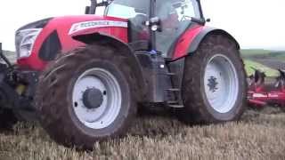 McCormick X7.680 tractor with Ovlac 5 furrow plough at Kirriemuir..