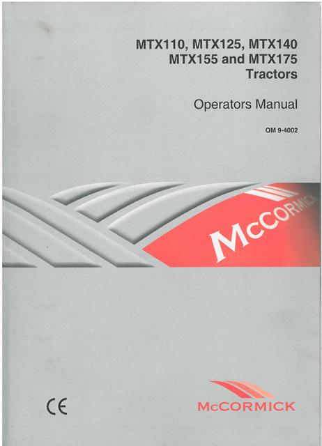 McCormick Tractor MTX Range - MTX110 MTX125 MTX140 MTX155 MTX175 ...