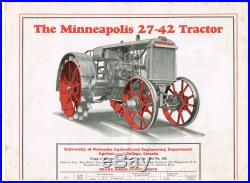 Minneapolis 27-42 Tractor Sales Brochure More Power Minneapolis Moline ...