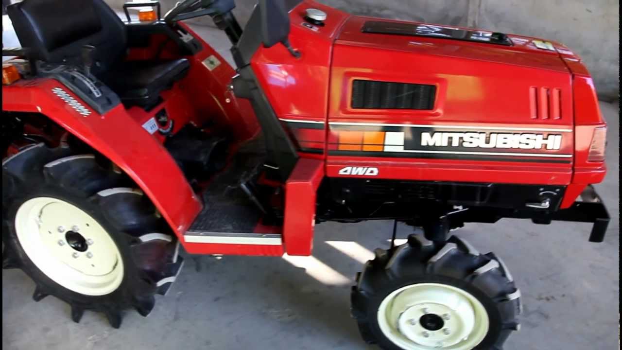 Mini tractor Mitsubishi MT14 - YouTube