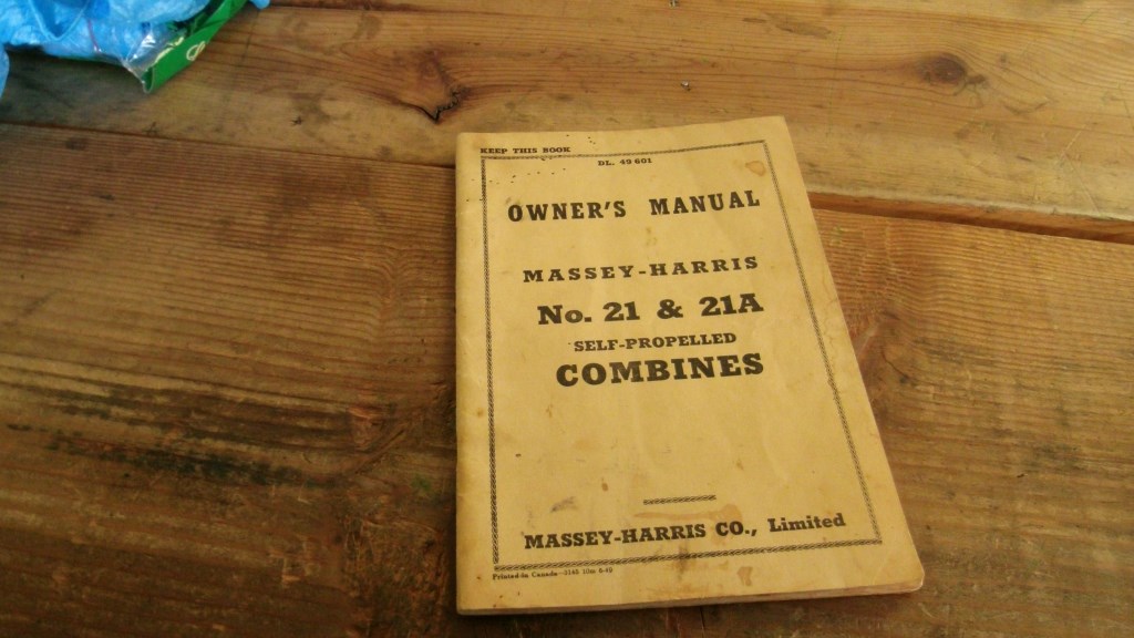 DL.49 601 Owners manual Massey Harris No. 21 & 21A self propelled ...
