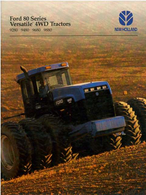 Ford New Holland Tractor Versatile 9280 9480 9680 9880 Brochure