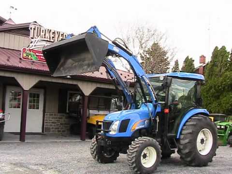 New Holland T2410 Tractor CAB HEAT AIR 4x4 Loader - YouTube