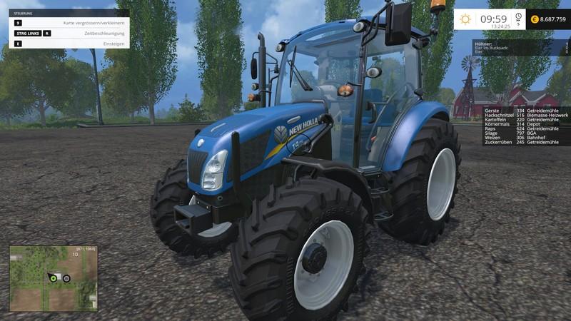 NEW HOLLAND T4.115 V1.0 - Farming simulator 2015 mods