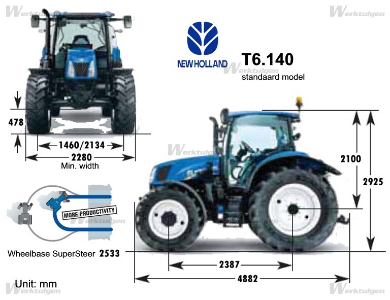 New Holland T6.140 - 4wd tractors - New Holland - Machine Guide ...