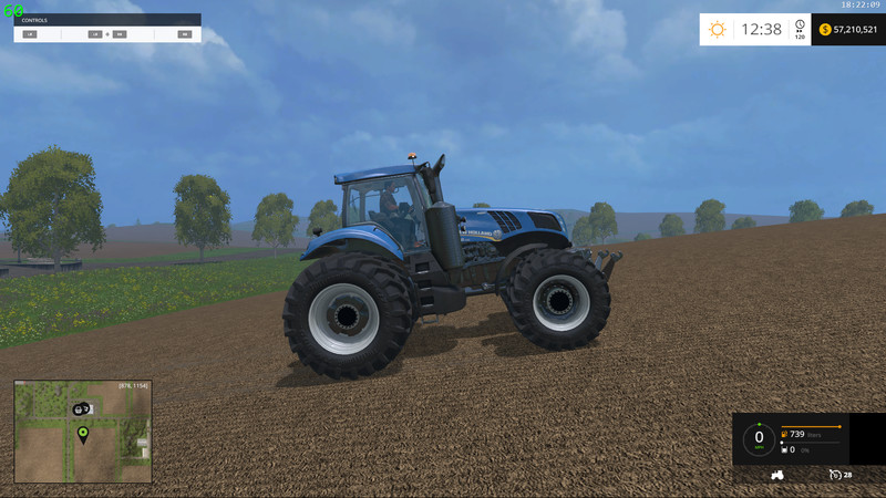 New Holland T8435 DW Tractor V 5.0.0 - Farming Simulator 2015 / 15 mod