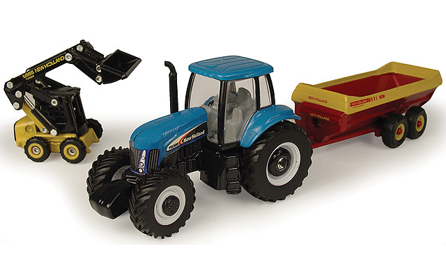 New Holland TG215 tractor with spreader & skidsteer ...