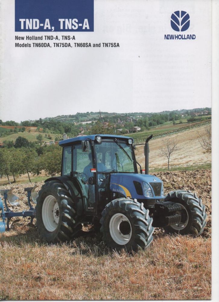 New Holland Tractor TN60DA TN75DA TN60SA TN75SA Brochure
