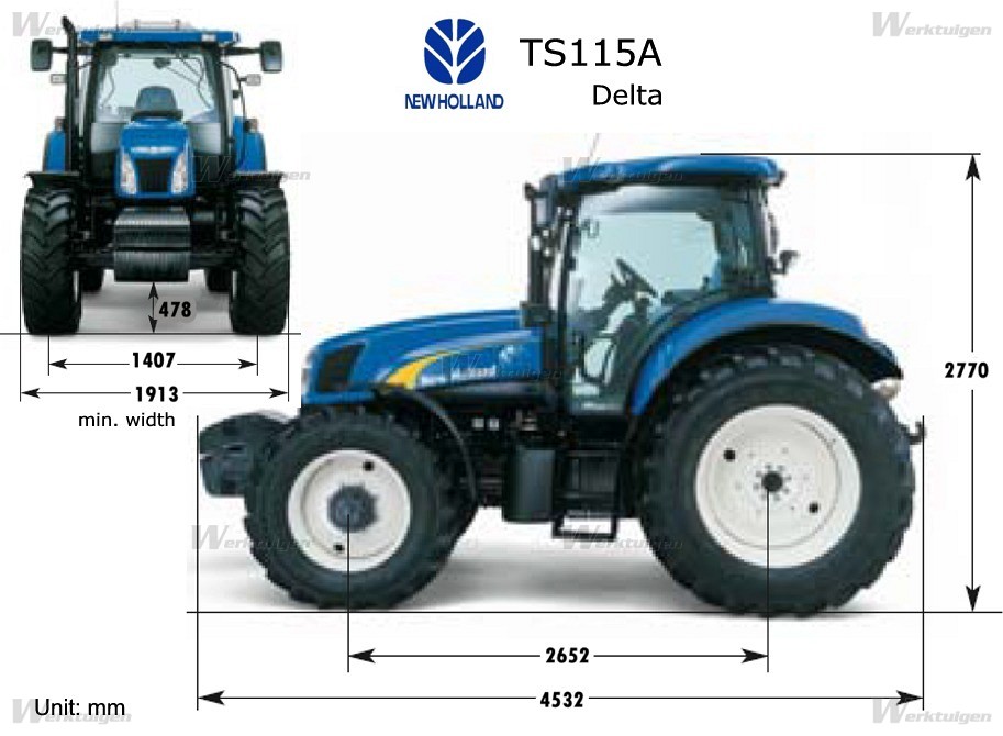 New Holland TS115A Delta - 4wd tractors - New Holland - Machine Guide ...