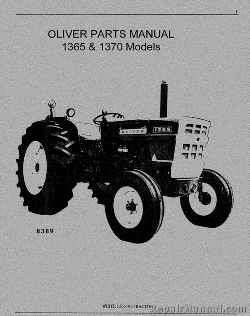 ... Oliver Tractor Manuals / Oliver & Cockshutt 1365 1370 Tractor Parts
