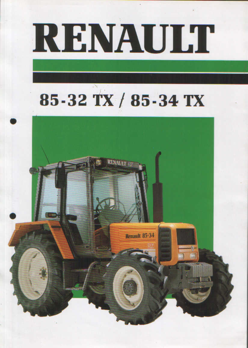 Renault Tractor 85 - 32 TX / 85 - 34 TX Brochure