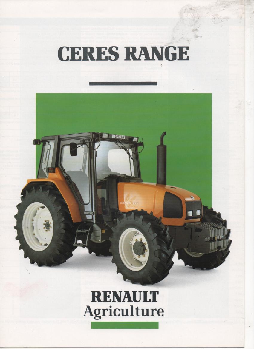 Renault Tractor Ceres - 65 70 70X 75 75X 85 85X Brochure