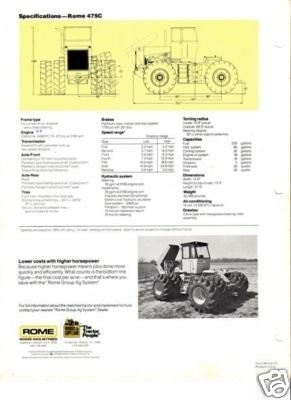 Rome 475C 4wd Big tractor brochure - folder | #51752579