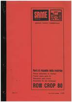 ROW CROP 80 - Catalogo Parti di Ricambio / Catalogue de pièces de ...
