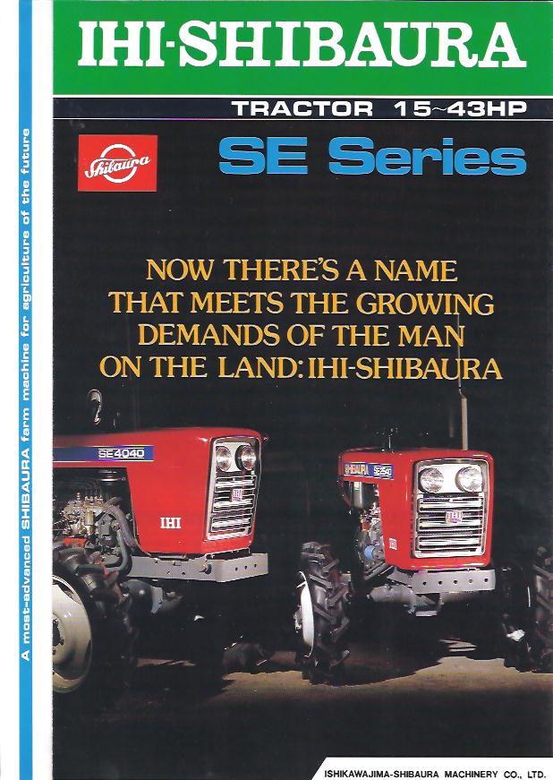 Title IHI-Shibaura SE Series 15-43HP Tractors Original Sales Brochure