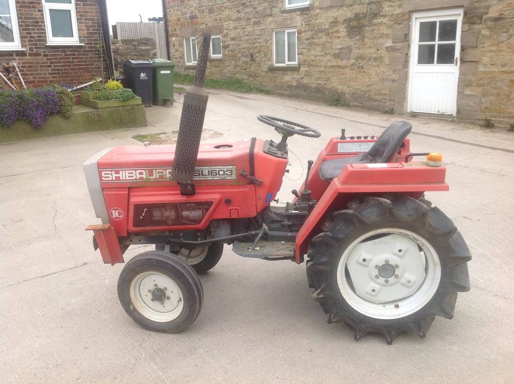 Shibaura SL1603 compact tractor with loader tractor, lawnmower, small ...