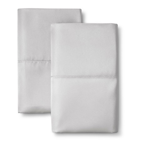 Whispersilk 340 Thread Count Satin Pillow Case Silver (King) - Scent ...