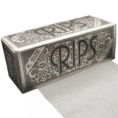 Rips Silver (King Size) Cigarette Papers on a roll