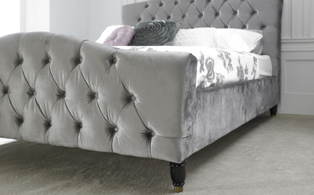 Phobos Silver Fabric Super King Bed Only £449.99 | Furniture Choice