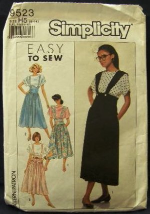 Vintage 80's Simplicity Easy to Sew Sewing Pattern 9523 Blouse ...