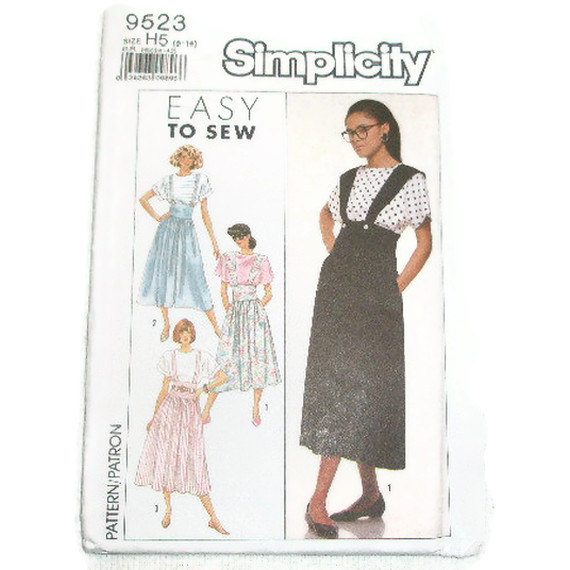 Simplicity 9523Sewing Pattern Misses Skirt and Top