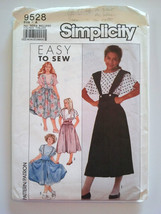 Simplicity 9528, Girls' Suspender Skirts and Top, Size 7, 8, 10, 12 ...