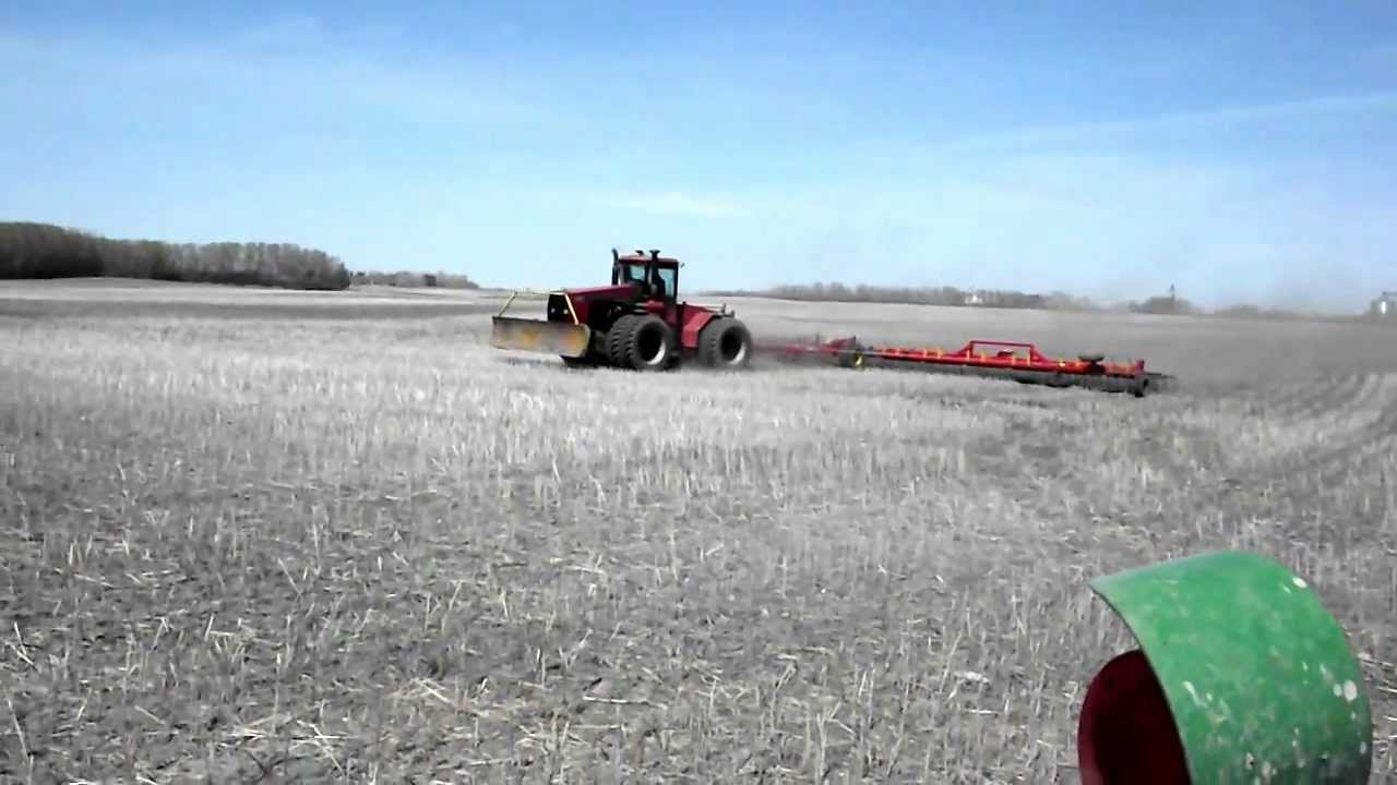 Case IH Steiger 9170 4wd tractor pulling a Bourgault harrow. - YouTube
