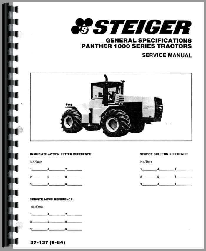Steiger Cougar CR-1225, CR-1280, KR-1225, KR-1280 Tractor Service ...