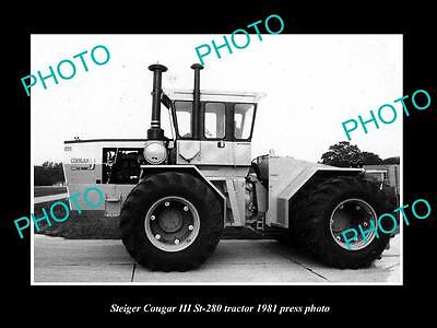 ... HISTORIC PHOTO OF STEIGER COUGAR III ST-280 TRACTOR 1981 PRESS PHOTO